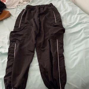 Black and White Joggers with Pockets